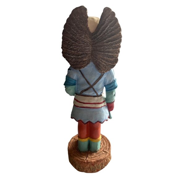 Handcrafted Kachina Doll With Detailed Feathers & Vibrant Colors - Picture 3 of 7